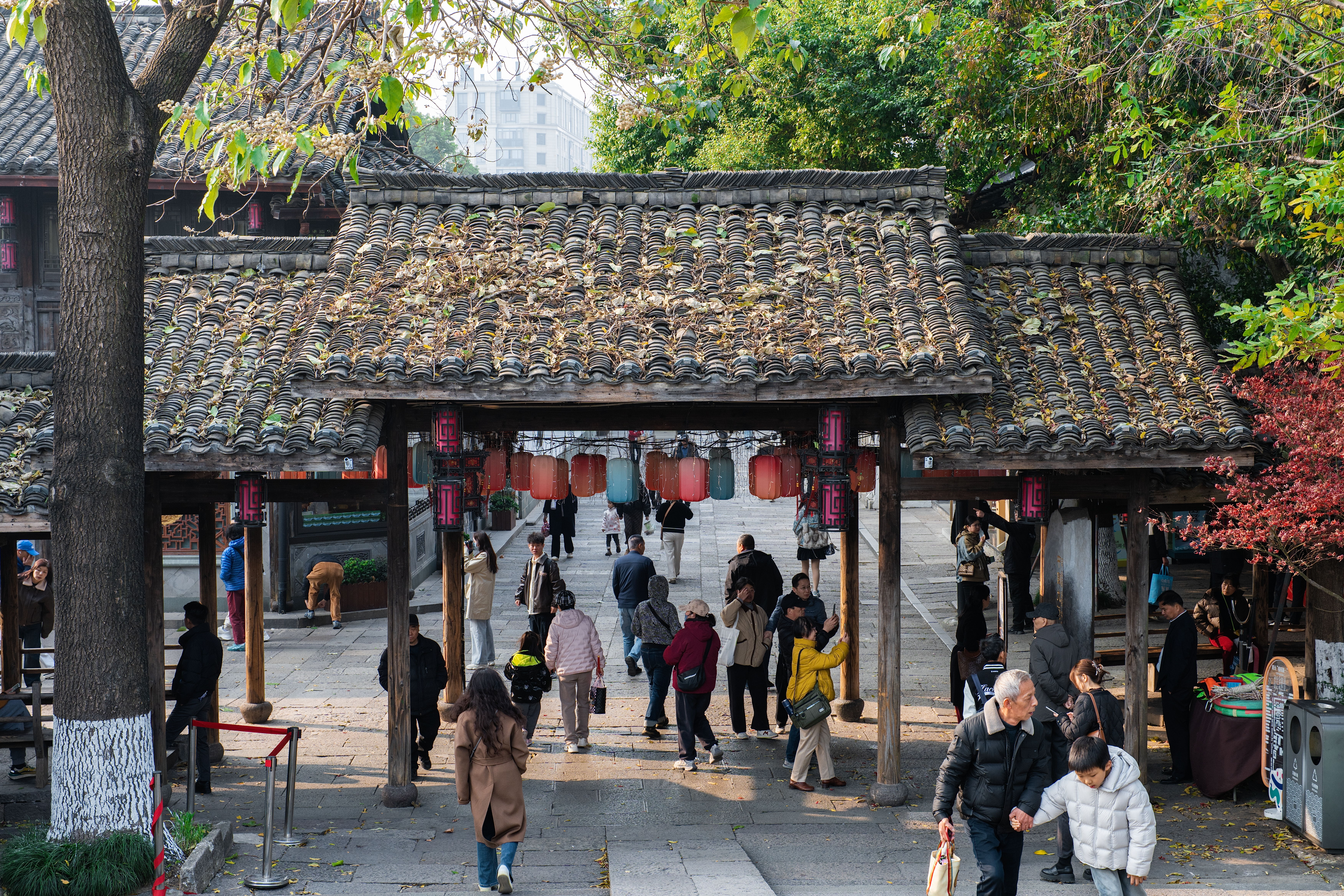 View from one end of Gongchen Bridge on the Grand Canal Hangzhou